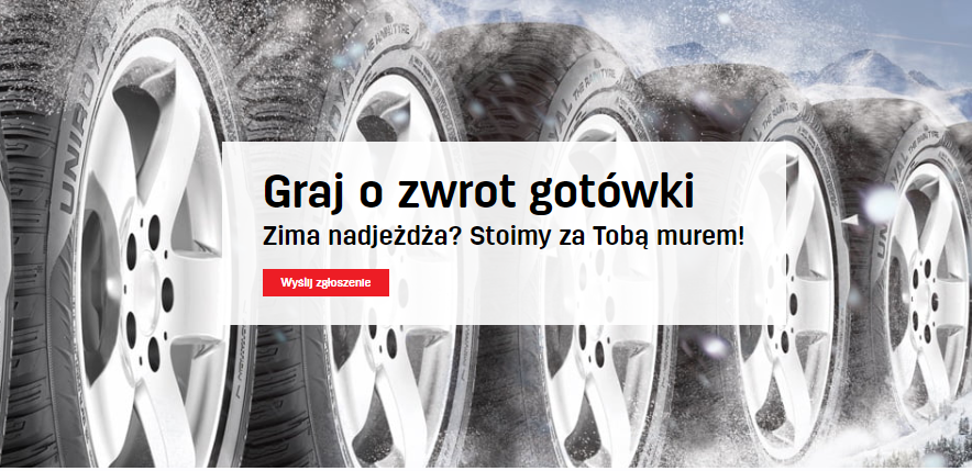 Kup opony i graj o zwrot gotówki Konkurs