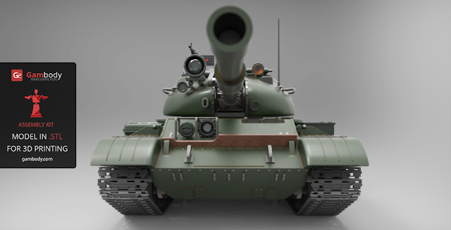 T-62 tank World of Tanks model for 3D printer