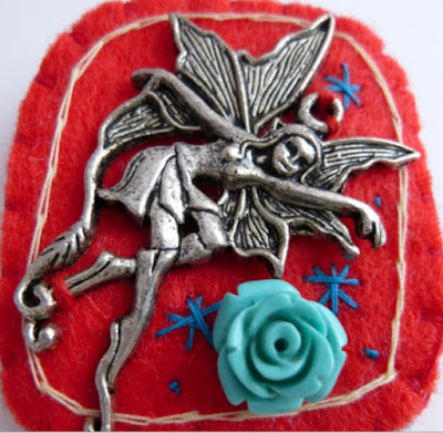 Handmade Felted Fairy Pin from Zazuta Crafts