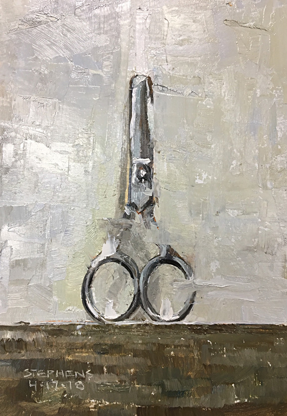 Daily Painting School Scissors 7 5x7