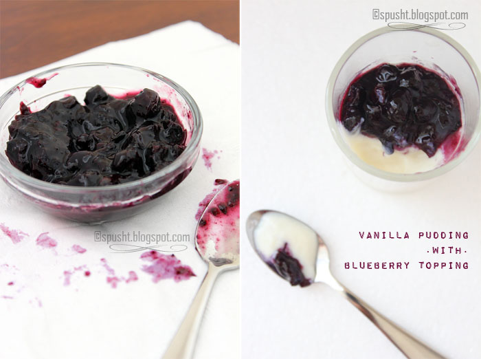 Homemade Vanilla Pudding with Blueberry Topping Spusht | Homemade Vanilla Pudding with Blueberry Topping