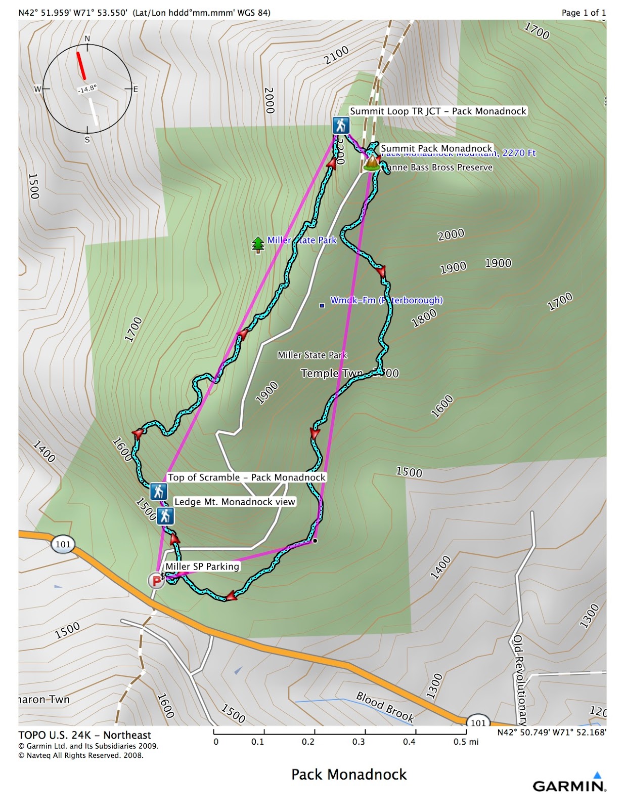 The Road Not Taken Pack Monadnock Wapack and Marion Davis Trails
