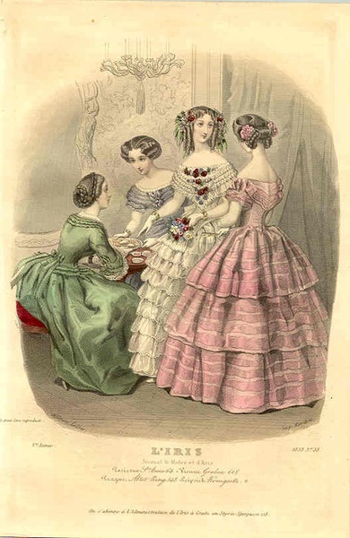All The Pretty Dresses: 1850's Tiered Summer Ballgown