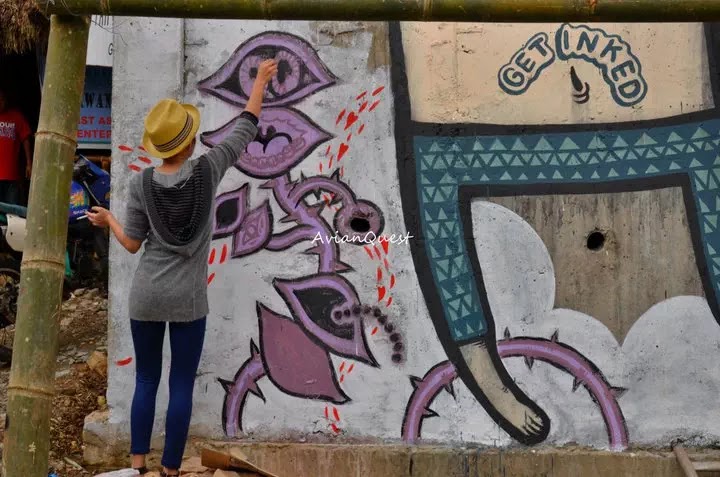 Tamawan Village Making of a Graffitti Mural Baguio City Philippines 20