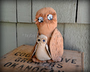 Madra, the Mother owl, has her owlet baby, Olien, tucked safely on her toes .