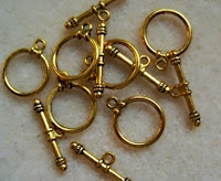 12mm gold plated toggle clasps small gold jewellery clasp