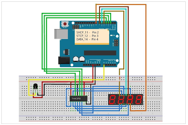 Arduino Temperature Measurement Using lm35 with 7 Segment + LCD display ...
