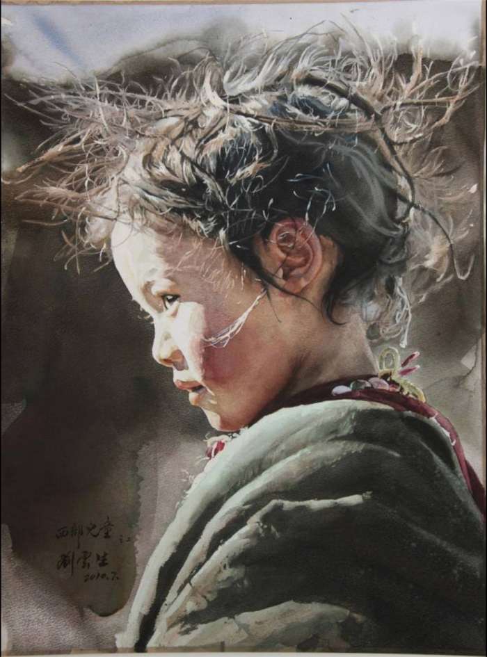 Акварельные портреты Тибета. Liu Yungsheng Акварельные портреты Тибета. Liu Yungsheng