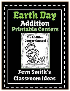 Earth Day - Addition Printable Center Games For 1.OA.6 and 2.OA.2
