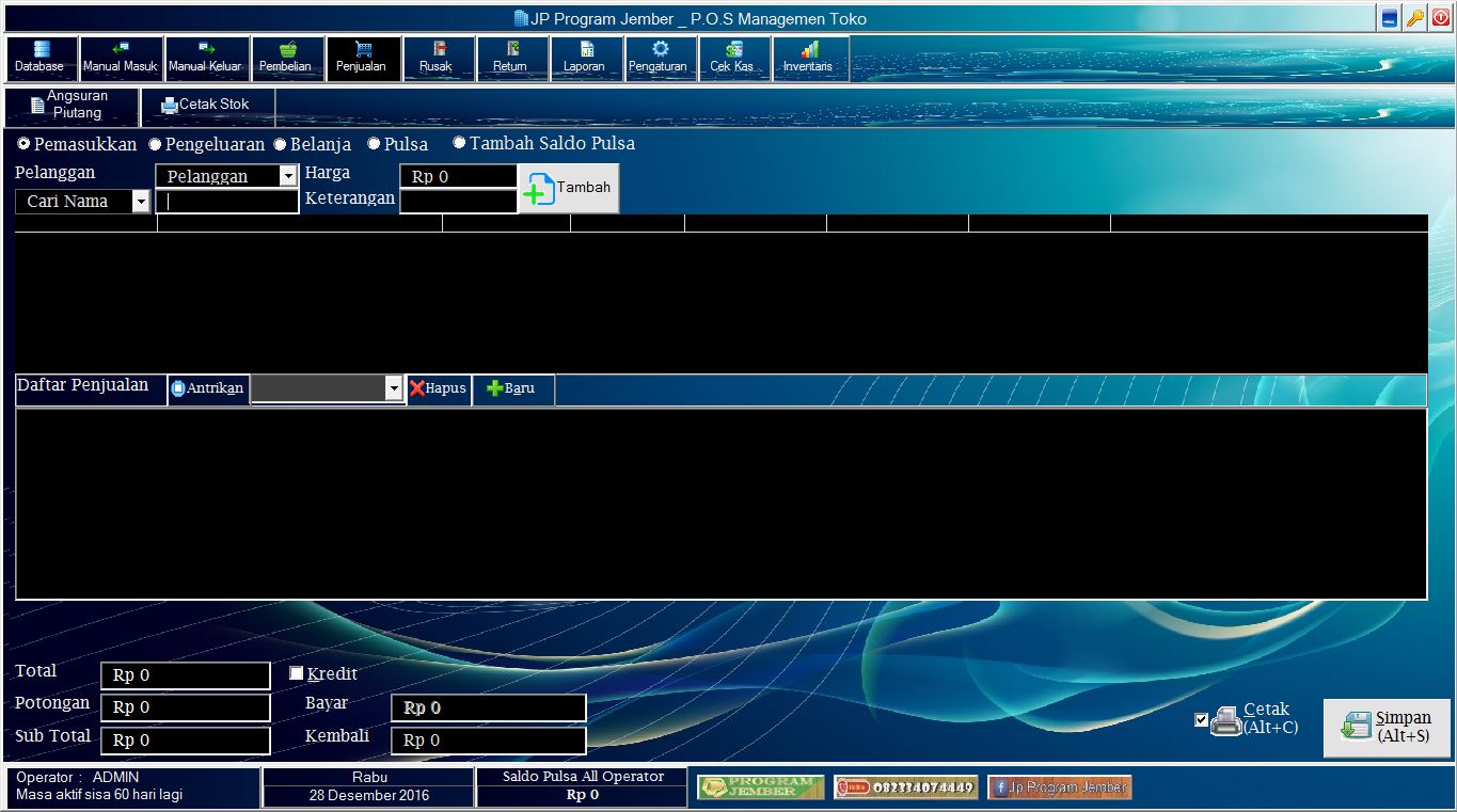 Program Kasir Dengan Excel Multiprogramempire