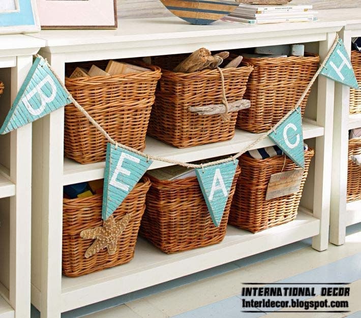 wicker storage baskets for childrens room marine theme