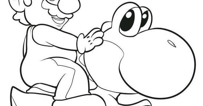 Yoshi Y Mario Para Colorear Y Pintar Colorea Tus Dibujos