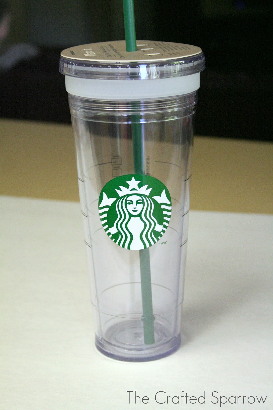 Diy Glittered Starbucks Tumbler The Crafted Sparrow