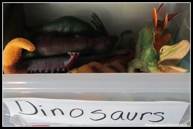 photo of: Organization in Preschool Classroom: Toys in Bins and Labeled