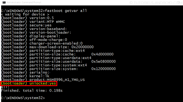 Bootloader mobile LG débloqué