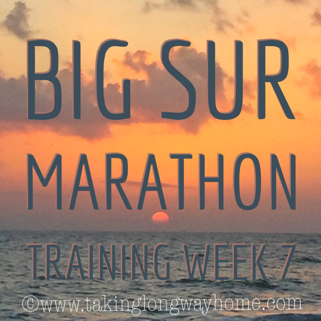 Big Sur Marathon Training Week 7