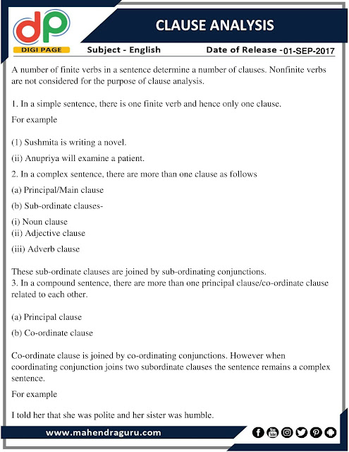DP | Clause Analysis | 01 - 09 - 2017