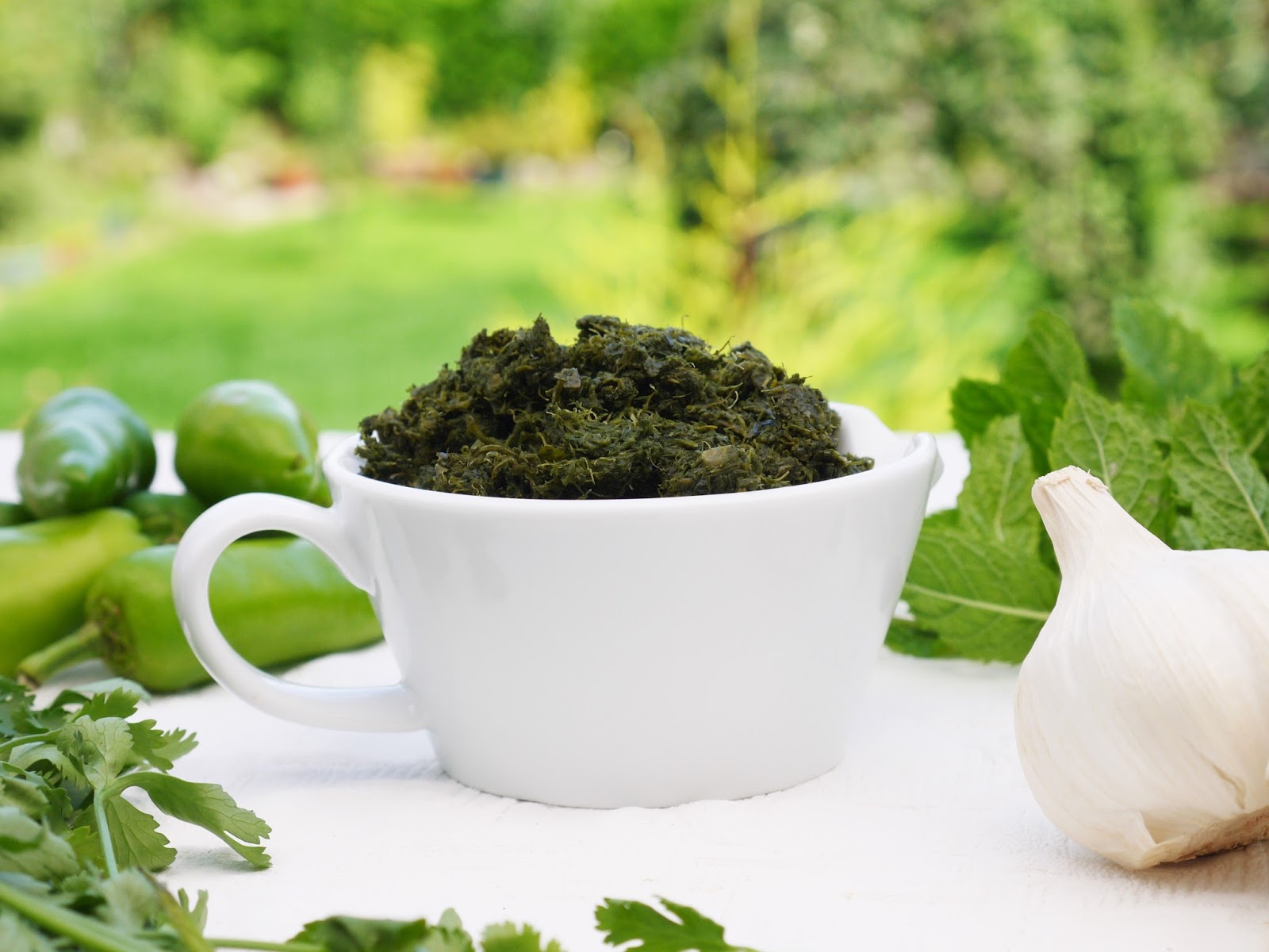 This Muslim Girl Bakes Fresh Coriander + Mint Chutney.