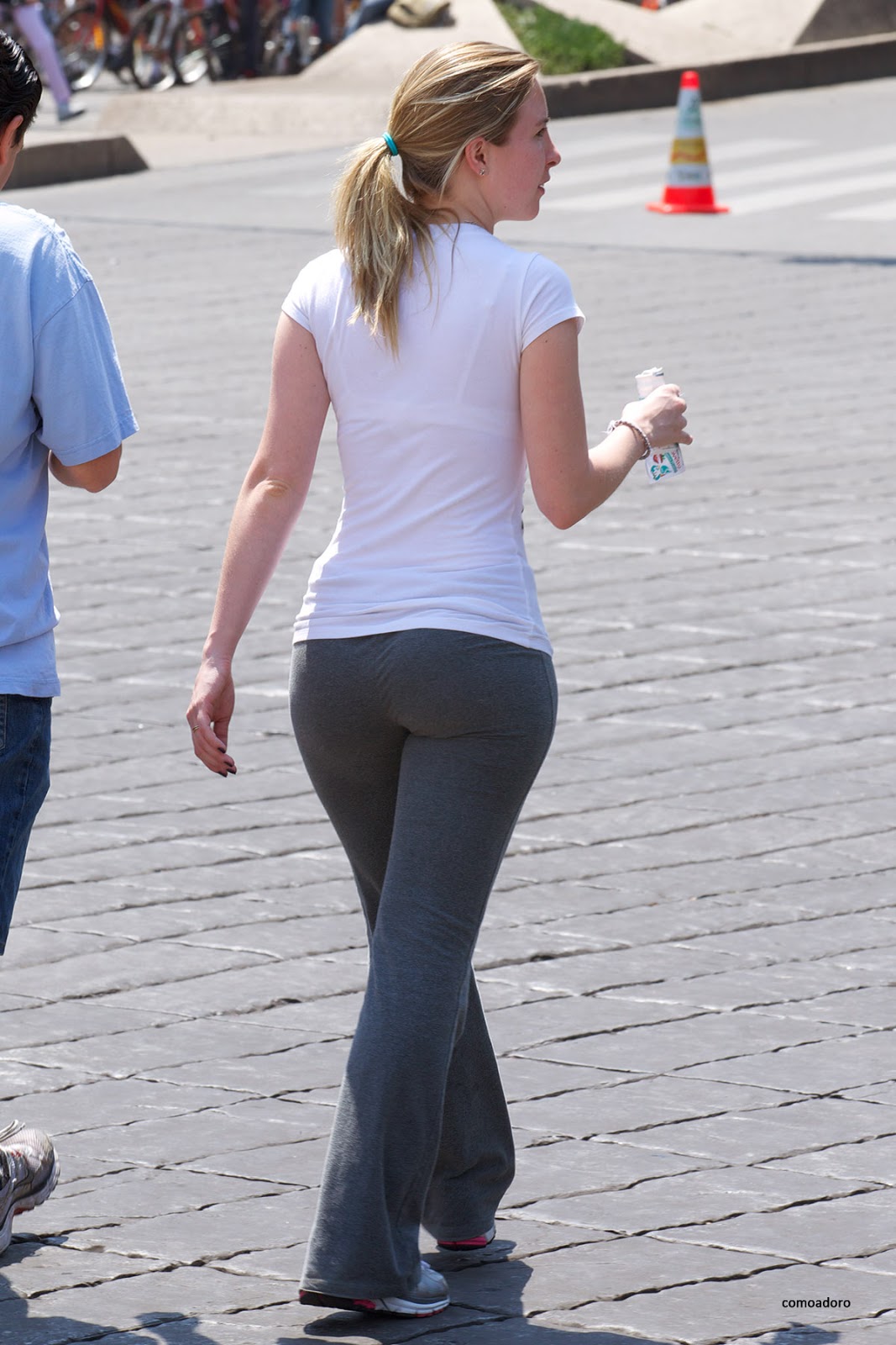 Round Ass Blond In Tight Lycra PAWG Divine