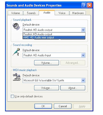 Mengatasi Suara Latop Tidak Keluar Saat Menggunakan HDMI Windows XP