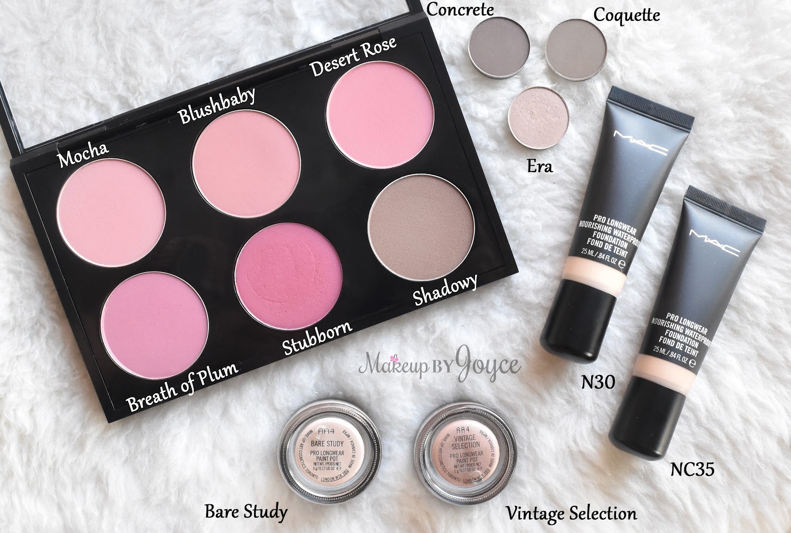Makeupbyjoyce Swatches Review Mac Haul Blush Eyeshadows Paint Pot Foundation