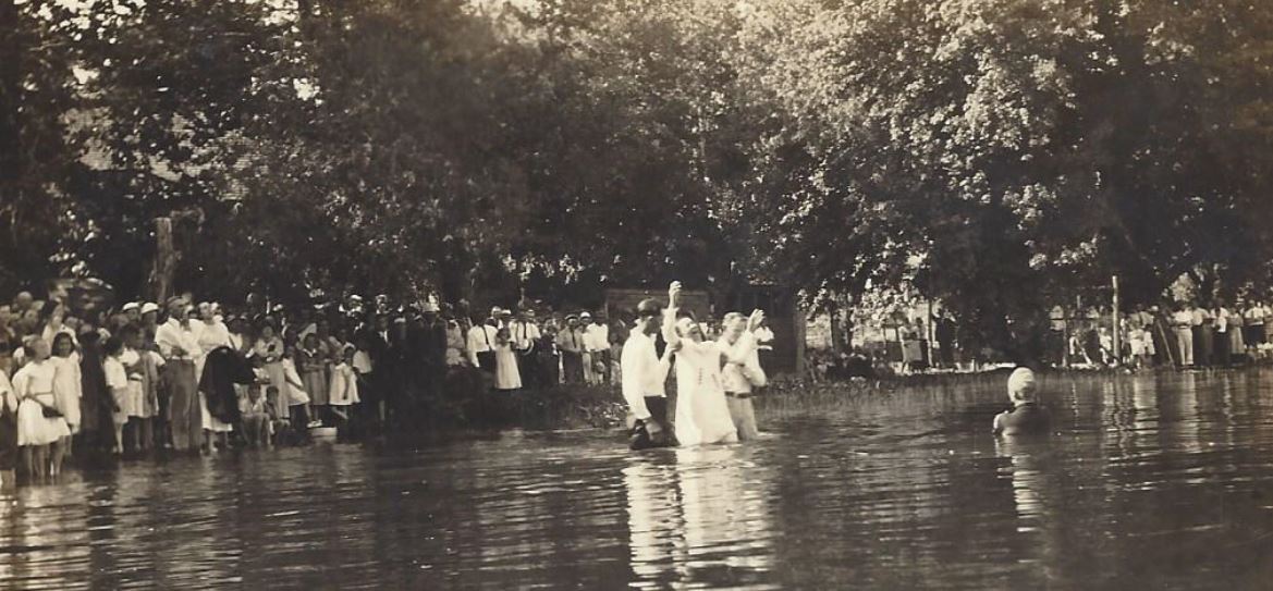 Delmar Historical And Art Society Baptism in Laurel Delaware about 1930