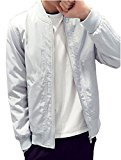 Men Fashion Classic Collarless Bomber Jacket Slim Bike Motorcycle Coat Outwear Men Fashion Classic Collarless Bomber Jacket Slim Bike Motorcycle Coat Outwear