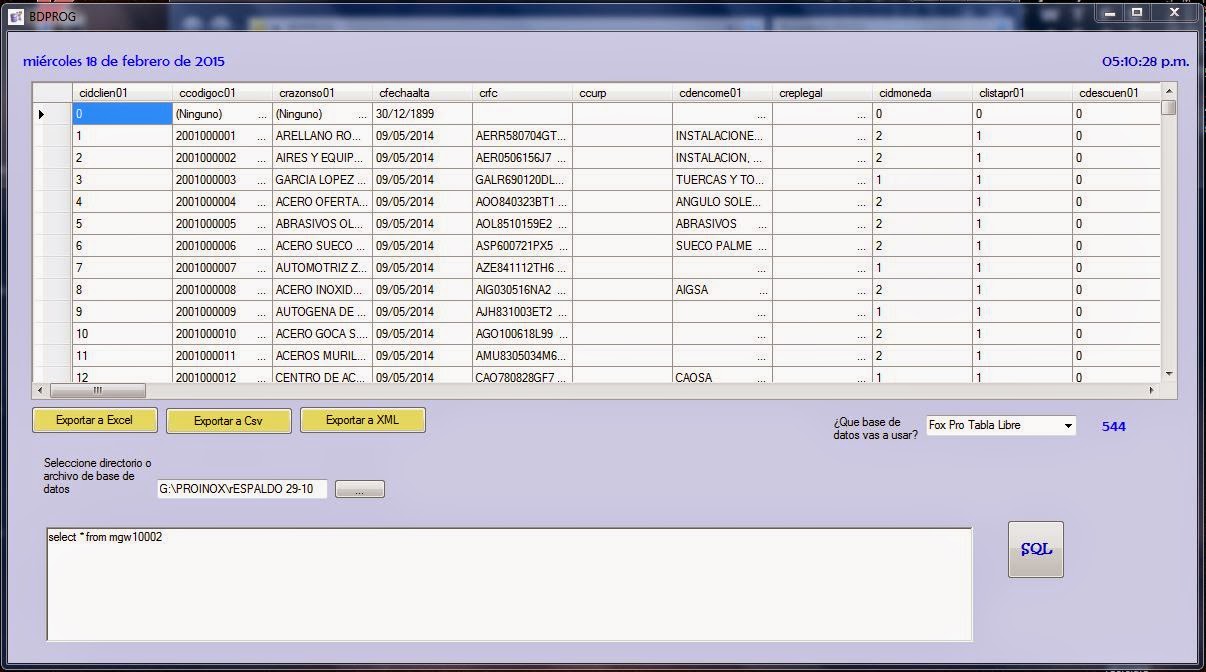 Exportar Resultado De Consulta Sql Server A Excel