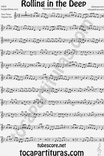 Rolling In The Deep Partitura de Oboe Sheet Music for Oboe