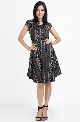 Baju batik remaja wanita model dress Baju batik remaja wanita model dress