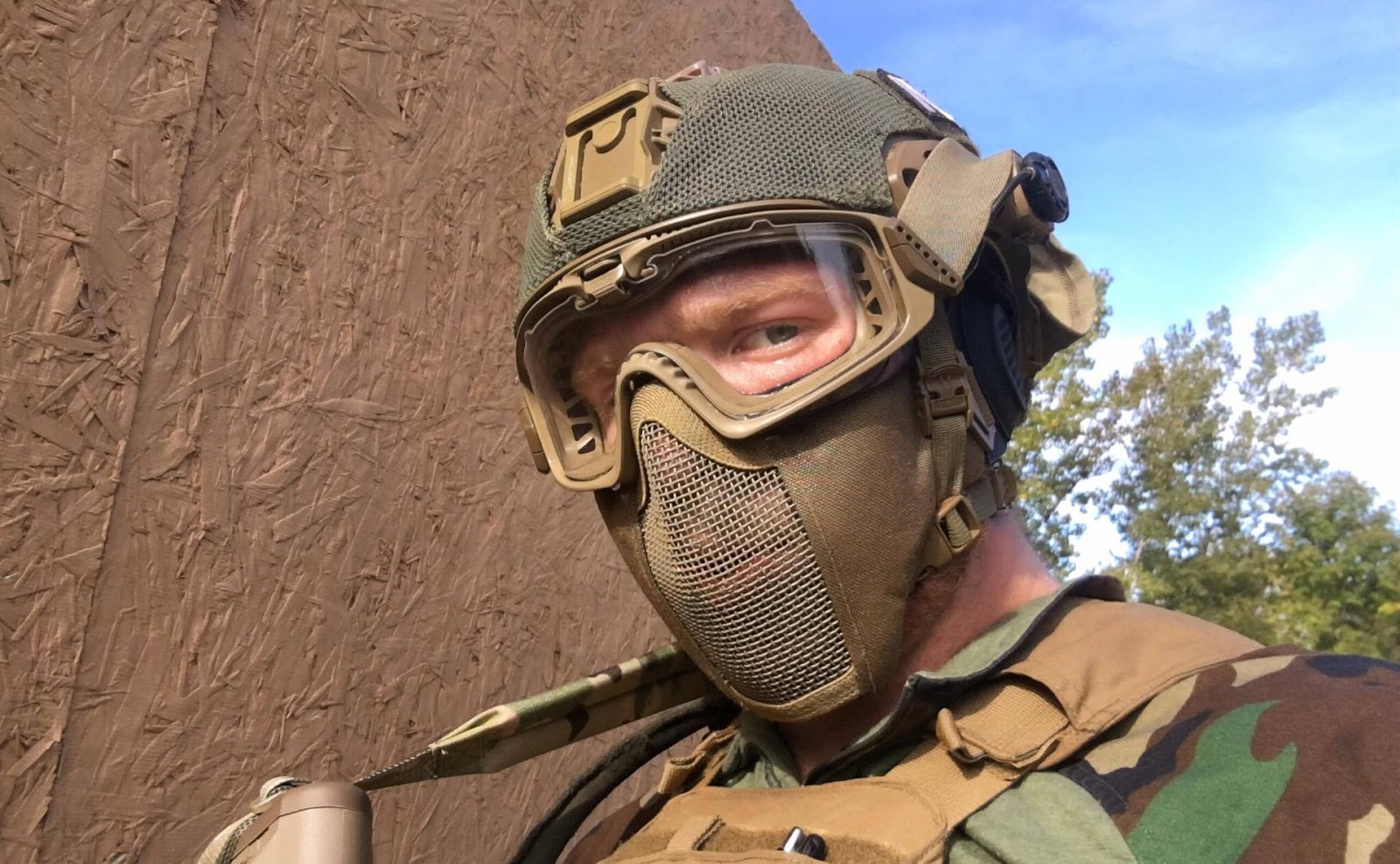 OneTigris Airsoft Tactical Mesh Mask Full Face Steel Mask Fast Helmet Mask 