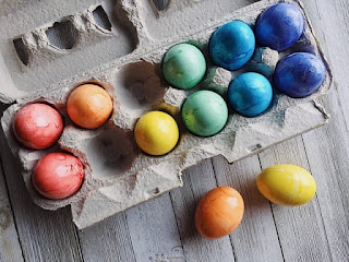 dyed Easter eggs