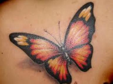 3d butterfly tattoo design