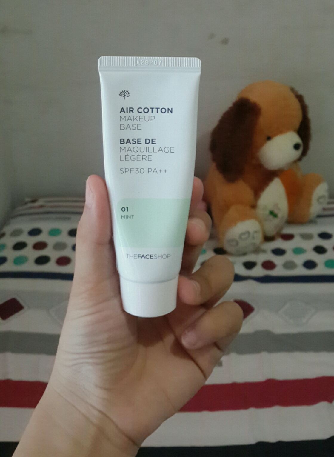 REVIEW] THE FACE SHOP AIR COTTON MAKE UP BASE SPF30 PA++ 01 MINT