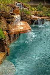 falls waterfall backyard pool awesome backyards waterfalls pools water designs swimming outdoor amazing patio cool flowing landscape rock
