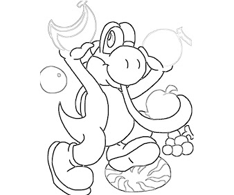 #10 Yoshi Coloring Page
