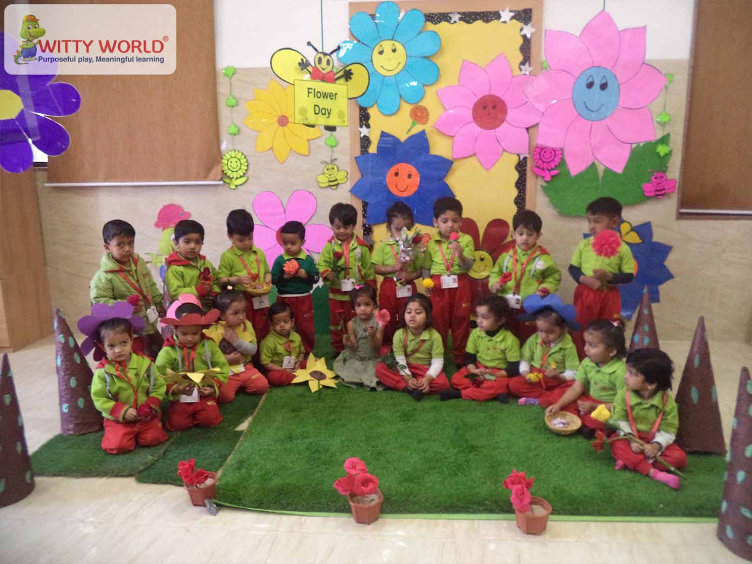 On The Top Of The World Flower Day Celebrated By Playgroup