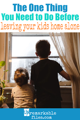 Are you beginning to think about leaving kids home alone after school or while you run errands? This simple activity will teach children everything they need to know about safety, rules, and guidelines so you can feel confident about leaving kids home by themselves. #parentingtips #kids