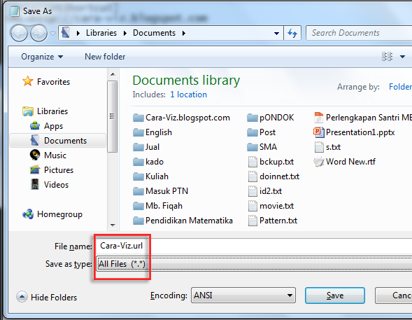 Cara Membuat Shortcut Website Menggunakan Notepad Cara Membuat Shortcut Website Menggunakan Notepad