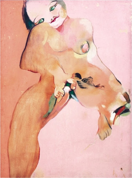El pajarito, C. 1970. Óleo sobre lienzo, 110 x 81 cms. Imagen: Centro Jimenes.