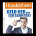 Ο Αλέξης Τσίπρας «απειλεί να αυτοκτονήσει» στο εξώφυλλο της Handelsblatt