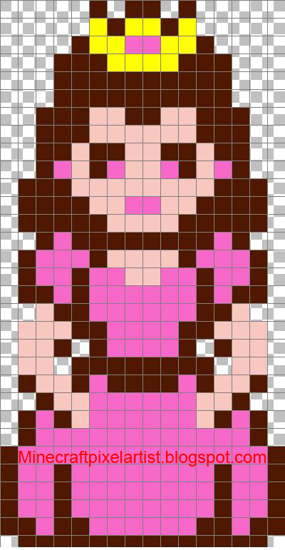 Minecraft Pixel Art Templates And Tutorials Princess Peach