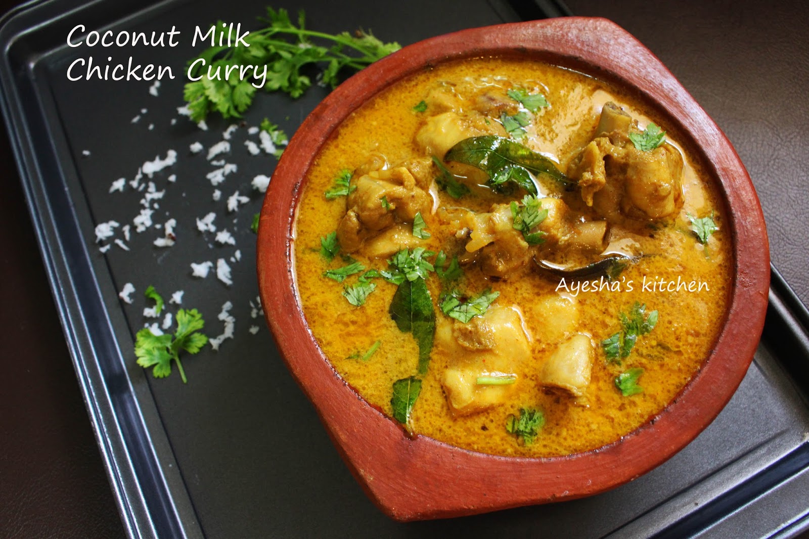 CHICKEN CURRY WITH COCONUT MILK RECIPE - CHICKEN RECIPES / COCONUT MILK