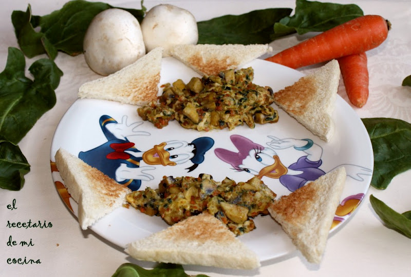 el recetario de mi cocina Tortilla de espinacas y zanahorias ¡Qué