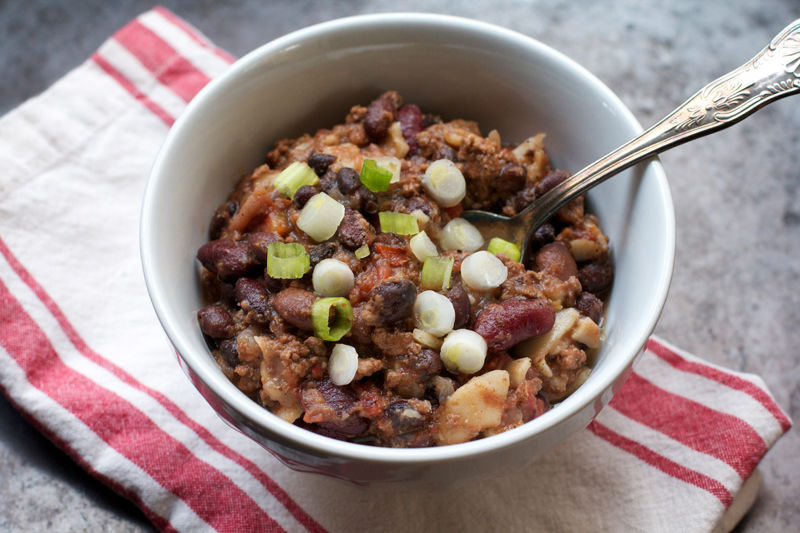A Less Processed Life What's For Dinner Slow Cooker Venison Chili Mac
