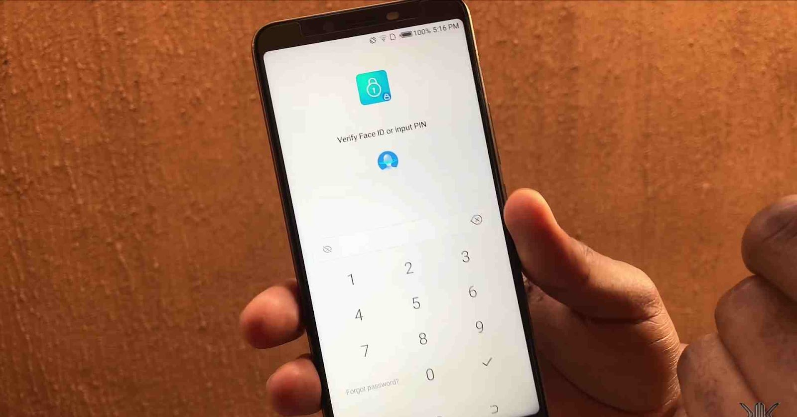 Verify your identity using Face ID or enter Pin to access app lock