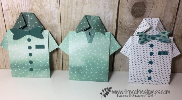 Paper Men Shirt greeting Cards, Frenchiestamps,
