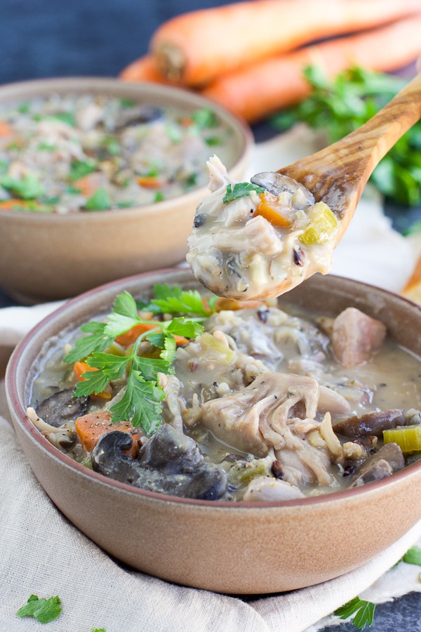 Backyard Patch Herbal Blog Mock Chicken and Wild Rice Soup (Vegan) Meatless Monday