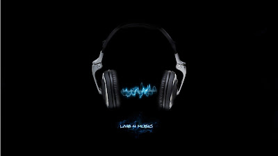 Blue headphones live music wallpapers