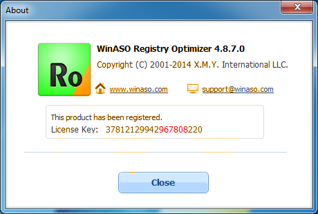 winaso registry optimizer 4.8.6 license key